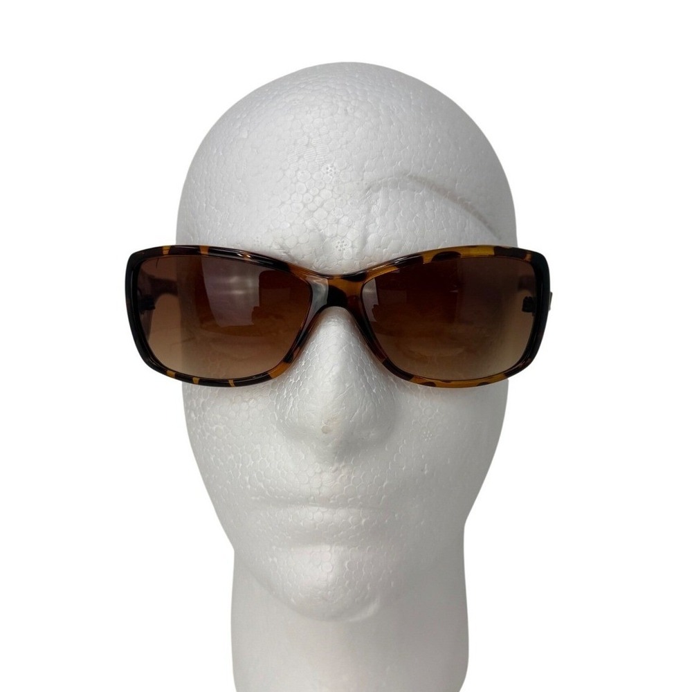 NYS Collection Tortoiseshell Rectangular Sunglasses Brown Gradient Lens UV400